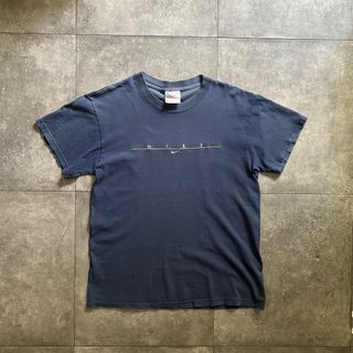 ナイキ(NIKE)の90s NIKE ナイキ 刺繍ロゴ tシャツ M ネイビー 白タグ(Tシャツ/カットソー(半袖/袖なし))