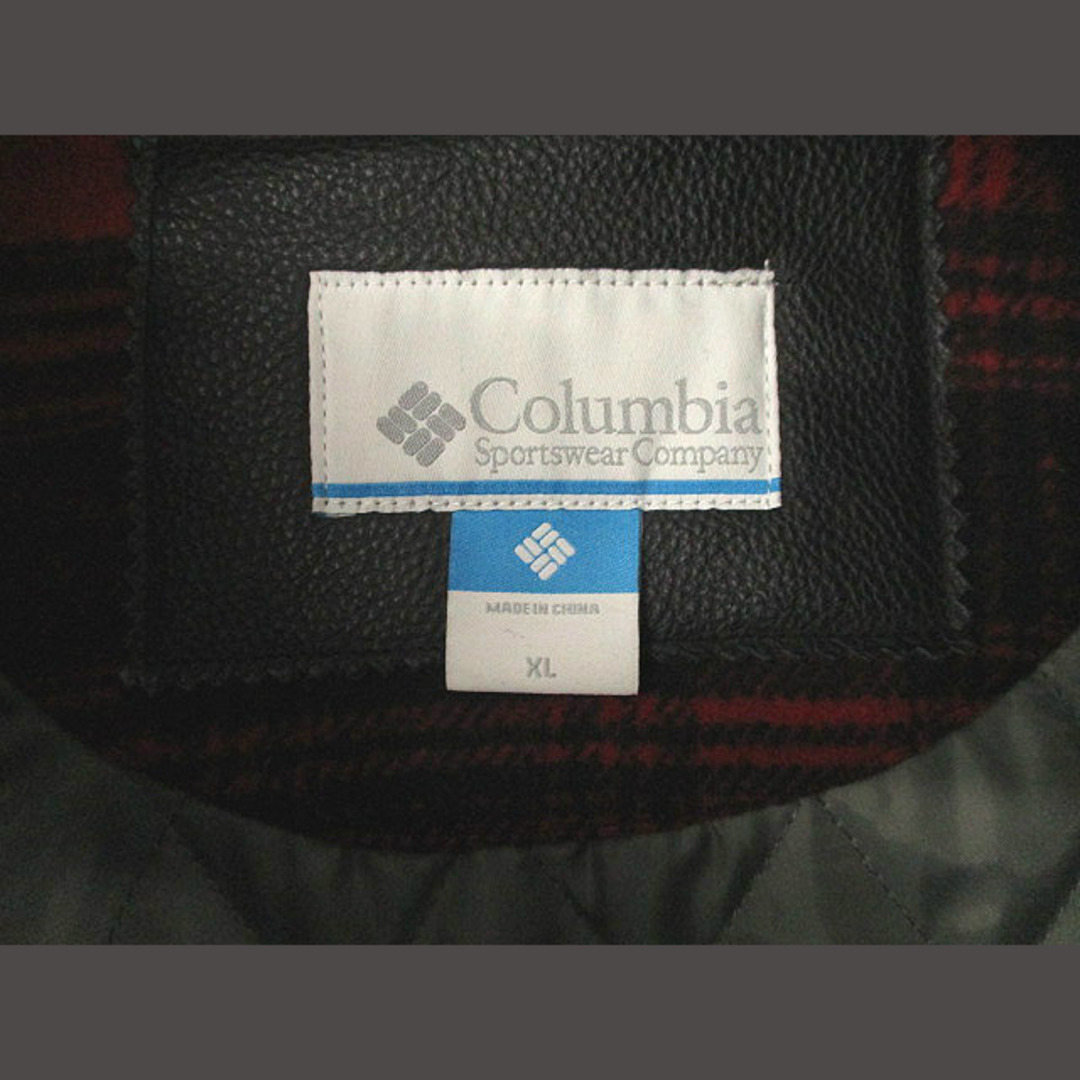 Columbia(コロンビア)のコロンビア Columbia スタジャン 袖レザー チェック XL メンズのジャケット/アウター(スタジャン)の商品写真