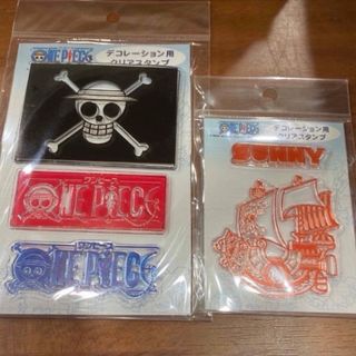 ワンピース(ONE PIECE)の★クリアスタンプ　2種類　ワンピース　ロゴ　サニー号(印鑑/スタンプ/朱肉)