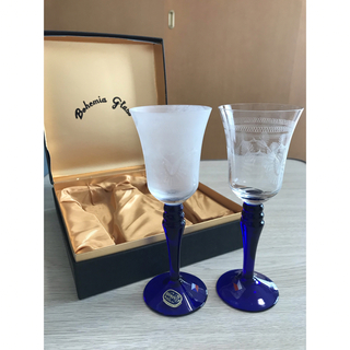 ボヘミア クリスタル(BOHEMIA Cristal)のBOHEMIA ワイングラス ペア 箱付(グラス/カップ)