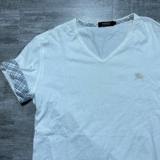 バーバリーブラックレーベル(BURBERRY BLACK LABEL)のBURBERRY バーバリーブラックレーベル VネックTシャツ ノバチェック 3(Tシャツ/カットソー(半袖/袖なし))