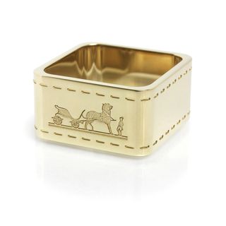 Hermes - エルメス Anneau de carre Bolduc ボルデュック スクエア スカーフリング ゴールド 箱付 HERMES（新品・未使用品）