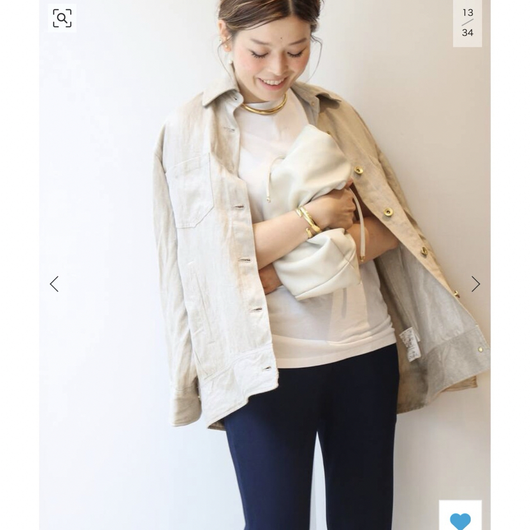 DEUXIEME CLASSE(ドゥーズィエムクラス)の新品【Deuxieme Classe 】LINEN CHINO Gジャケット レディースのジャケット/アウター(テーラードジャケット)の商品写真