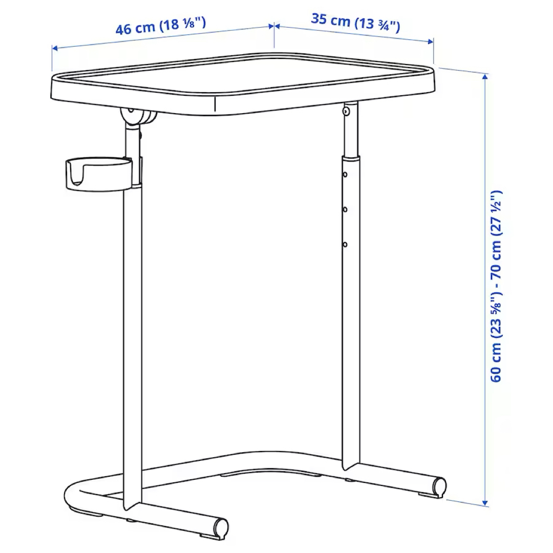 IKEA(イケア)のIKEA イケア　ビョルコーセン ラップトップスタンド　ベージュ インテリア/住まい/日用品の机/テーブル(コーヒーテーブル/サイドテーブル)の商品写真