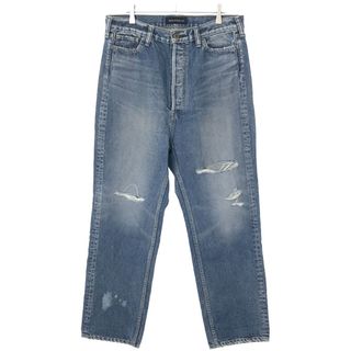 MADISON BLUE マディソンブルー 22AW CRASHED SAROUEL PT DENIM クラッシュ加工サルエルデニムパンツ MB224-3001M インディゴ 3(デニム/ジーンズ)