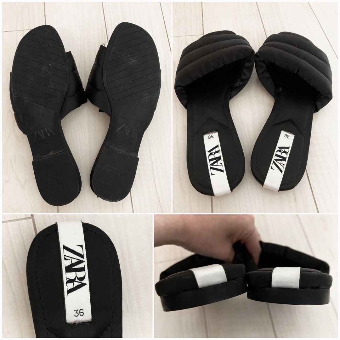 ZARA パデットサンダル 36 ZARA パデットサンダル 36
