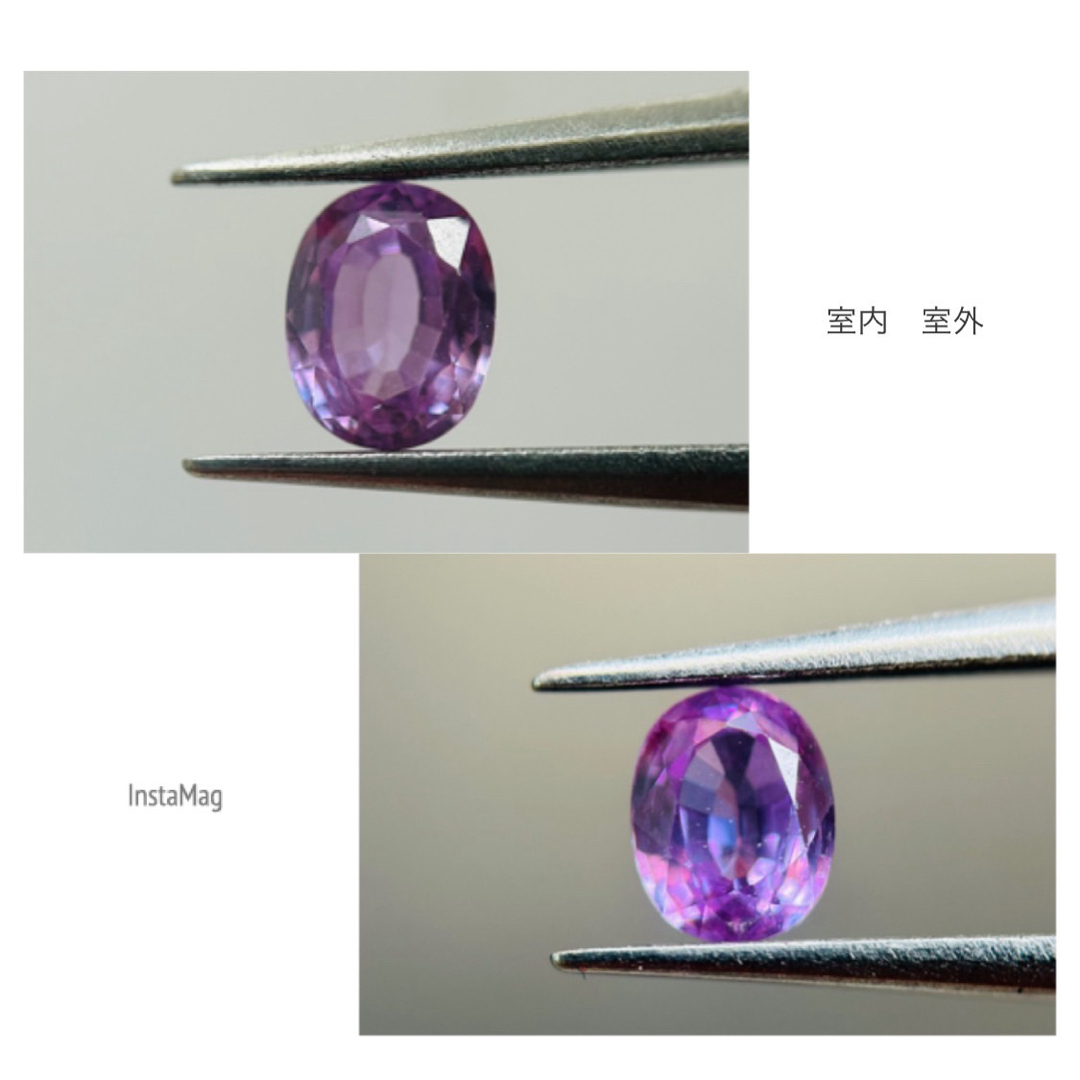 (R0411-1)『スリランカ産』天然パープルサファイア　0.656ct レディースのアクセサリー(その他)の商品写真