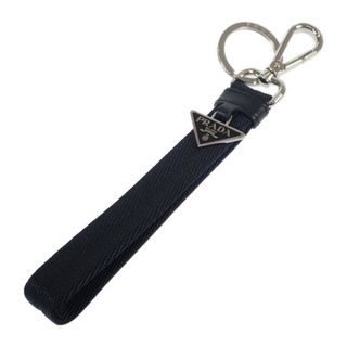 【中古】【Aランク】PRADA プラダ トライアングルキーリング キーホルダー 2PT0112DMN002 ナイロン NERO ブラック シルバー金具 メンズ【ISEYA】(財布)