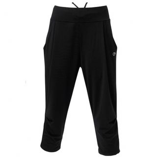 ジーフィット(G-FIT)のG-FIT エアSTRETCH ルーズフィットカプリ  『L』黒(ヨガ)