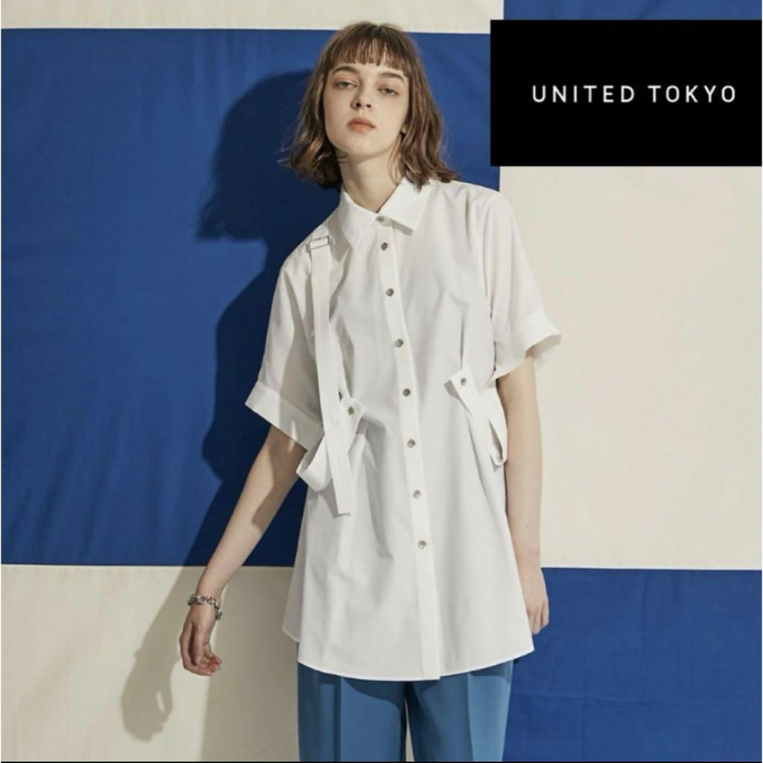 UNITED TOKYO(ユナイテッドトウキョウ)のフロースリーブタックシャツ レディースのトップス(シャツ/ブラウス(半袖/袖なし))の商品写真