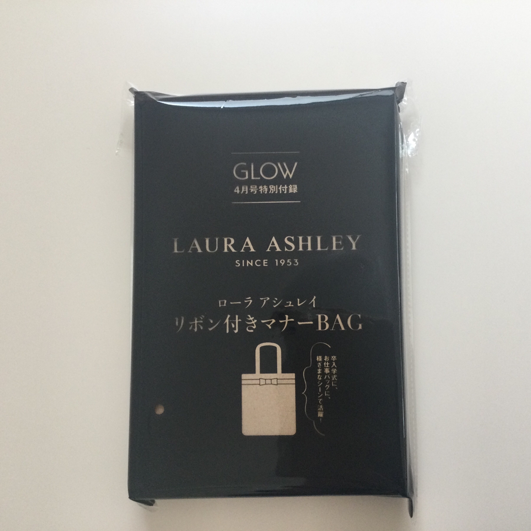 LAURA ASHLEY(ローラアシュレイ)のGLOW2024年4月号付録ローラアシュレイリボン付きマナーBAG レディースのバッグ(トートバッグ)の商品写真