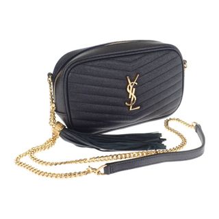 【中古】【ABランク】 SAINT LAURENT サンローラン ルー ミニショルダー ショルダーバッグ 612579 1GF01 カーフスキン ブラック レディース【ISEYA】(メッセンジャーバッグ)