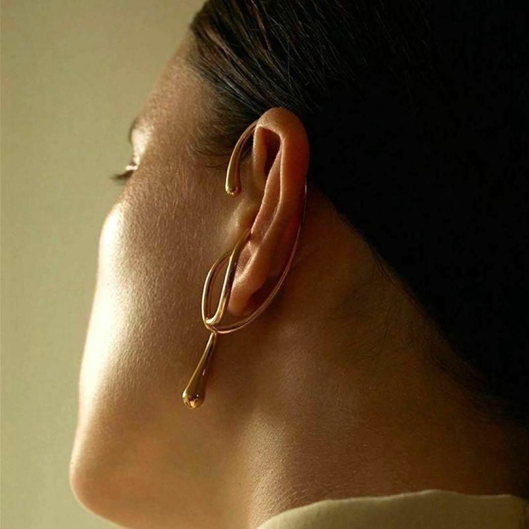 イヤーカフ ゴールド 左耳用 片耳 個性的 海外 インポート 大ぶり ストリート レディースのアクセサリー(イヤーカフ)の商品写真