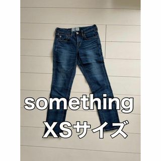 サムシング(SOMETHING)のレディース ジーンズ サムシング XS デニム ブルー ダメージ 色落ち(デニム/ジーンズ)