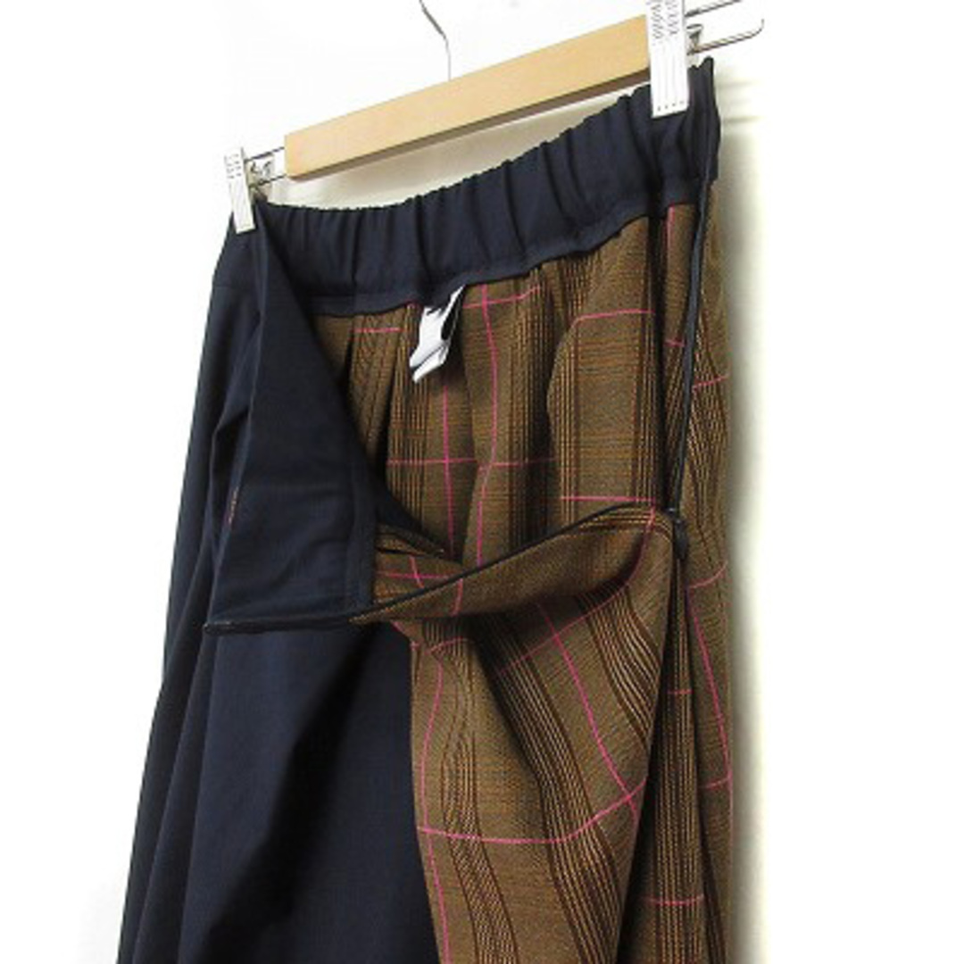 other(アザー)のTRANOI. トラノイ チェックパネルスカート 1 茶 ブラウン レディースのスカート(ロングスカート)の商品写真
