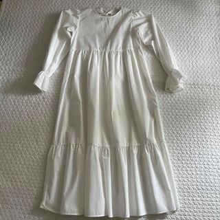 ダブルクローゼット(w closet)のダブルクローゼット　ワンピース　レディース　ホワイト　Fサイズ(ロングワンピース/マキシワンピース)