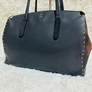 コーチ(COACH)の美品 コーチ クーパーキャリーオール トートバッグ レザー A4収納 ネイビー(トートバッグ)