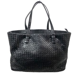 ボッテガヴェネタ(Bottega Veneta)の　ボッテガ・ヴェネタ BOTTEGA VENETA イントレチャート トートバッグ ブラック カーフ メンズ トートバッグ(トートバッグ)