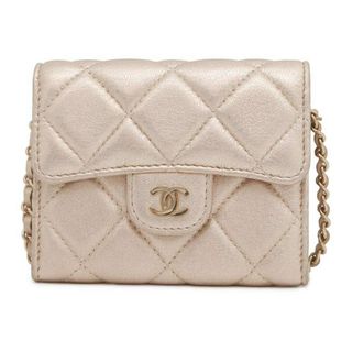 シャネル(CHANEL)のシャネル チェーンウォレット マトラッセ ココマーク ラムスキン AP0238 財布 コンパクトウォレット コインケース(財布)