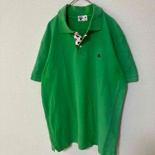 A BATHING APE ポロシャツ　BABY MILO グリーン　Mサイズ