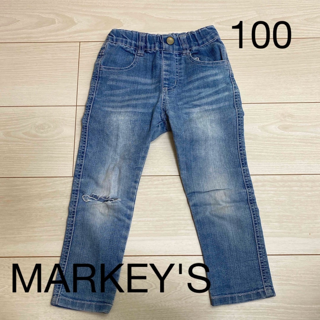 MARKEY'S(マーキーズ)のマーキーズ　ダメージデニム キッズ/ベビー/マタニティのキッズ服男の子用(90cm~)(パンツ/スパッツ)の商品写真