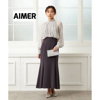 エメ(AIMER)のAimer Acret エメ ギャザーブラウス風マーメイドラインパーティードレス(ロングドレス)