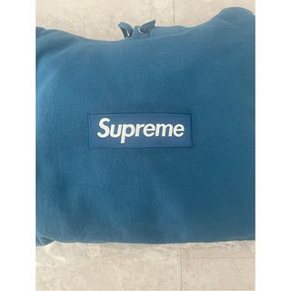 シュプリーム(Supreme)のSupreme Box Logo ボックスロゴフーディー　ブルー　XXL(パーカー)