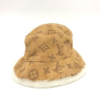 ルイヴィトン(LOUIS VUITTON)のルイヴィトン LOUIS VUITTON シャポー・モノグラム ハット Ｍ76576 帽子 バケットハット ハット ムートン ブラウン(ハット)