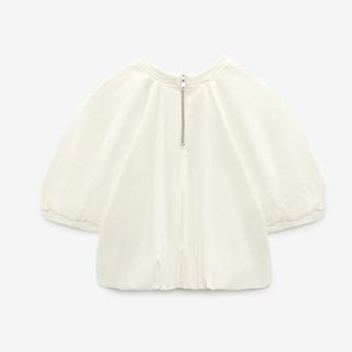 ザラ(ZARA)の新品 ZARA リブパフトップス 2023SS(カットソー(半袖/袖なし))