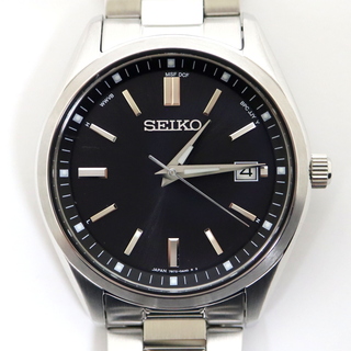 セイコー(SEIKO)の【SEIKO】セイコー セレクション ソーラー電波 デイト SS 黒文字盤/tg1355(腕時計(アナログ))