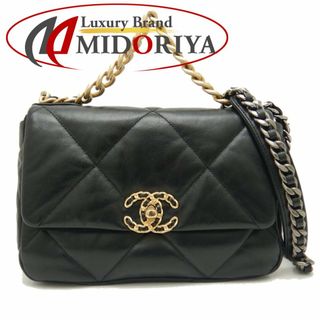 CHANEL - CHANEL シャネル シャネル19 AS1160 2WAYハンドバッグ ココマーク シャイニー ラムスキン ブラック/251640【中古】