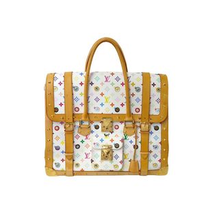 ルイヴィトン(LOUIS VUITTON)のLOUIS VUITTON × 村上隆 ルイヴィトン ハンドバッグ サックジギャンティック M92057 ブロン マルチ 美品 中古 62230(ボストンバッグ)