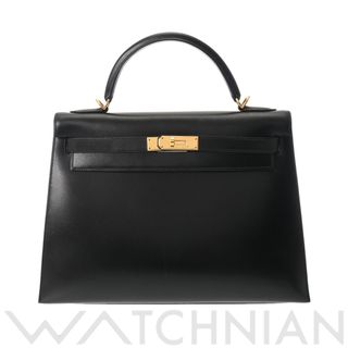 エルメス(Hermes)の中古 エルメス HERMES レディース ハンドバッグ ブラック /ゴールド金具 ボックスカーフ(その他)