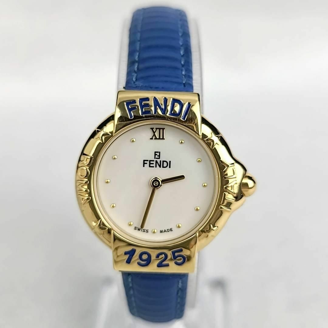FENDI - ◇ほぼ新品◇フェンディ ホワイトシェル文字盤 ラウンド FENDI - ◇ほぼ新品◇フェンディ ホワイトシェル文字盤 ラウンド