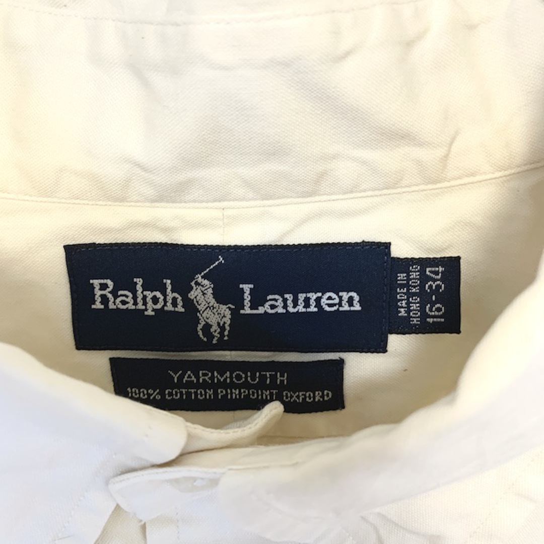 Ralph Lauren(ラルフローレン)の90s 古着 ラルフローレン 長袖シャツ ヤーマス 刺繍ロゴ L  メンズのトップス(シャツ)の商品写真