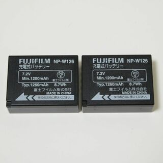 富士フイルム FUJIFILM 充電式バッテリー NP-W126 2個セット(コンパクトデジタルカメラ)