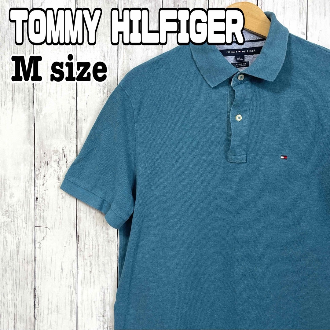 TOMMY HILFIGER(トミーヒルフィガー)のトミーヒルフィガー ポロシャツ クラシックフィット 半袖 Mサイズ 海外古着 メンズのトップス(ポロシャツ)の商品写真