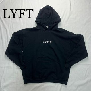 LYFT リフト パーカー 黒 L ロゴ 国旗 限定(パーカー)