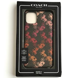 コーチ(COACH)のCOACH コーチ iPhone 11 Pro MAX ケース ブラック 馬車(iPhoneケース)