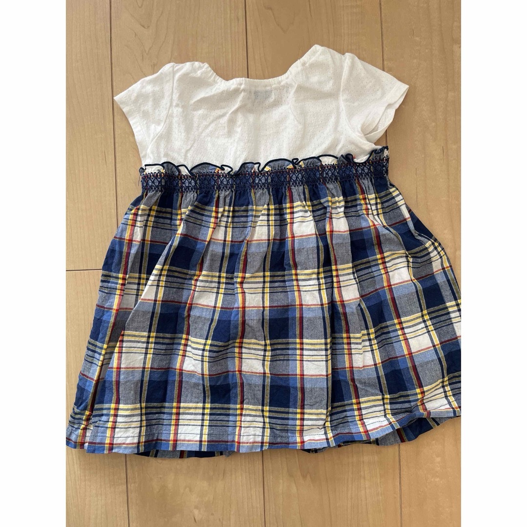 mikihouse(ミキハウス)の【ミキハウス】チェックワンピース キッズ/ベビー/マタニティのキッズ服女の子用(90cm~)(ワンピース)の商品写真