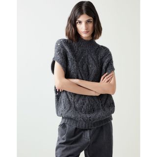 BRUNELLO CUCINELLI - 2021FW ブルネロクチネリ アルパカ ナイロン ニット xs