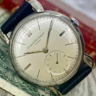 ジラールペルゴ(GIRARD-PERREGAUX)の【訳あり】ジラールペルゴ メンズ腕時計 シルバー スモセコ ヴィンテージ(腕時計(アナログ))