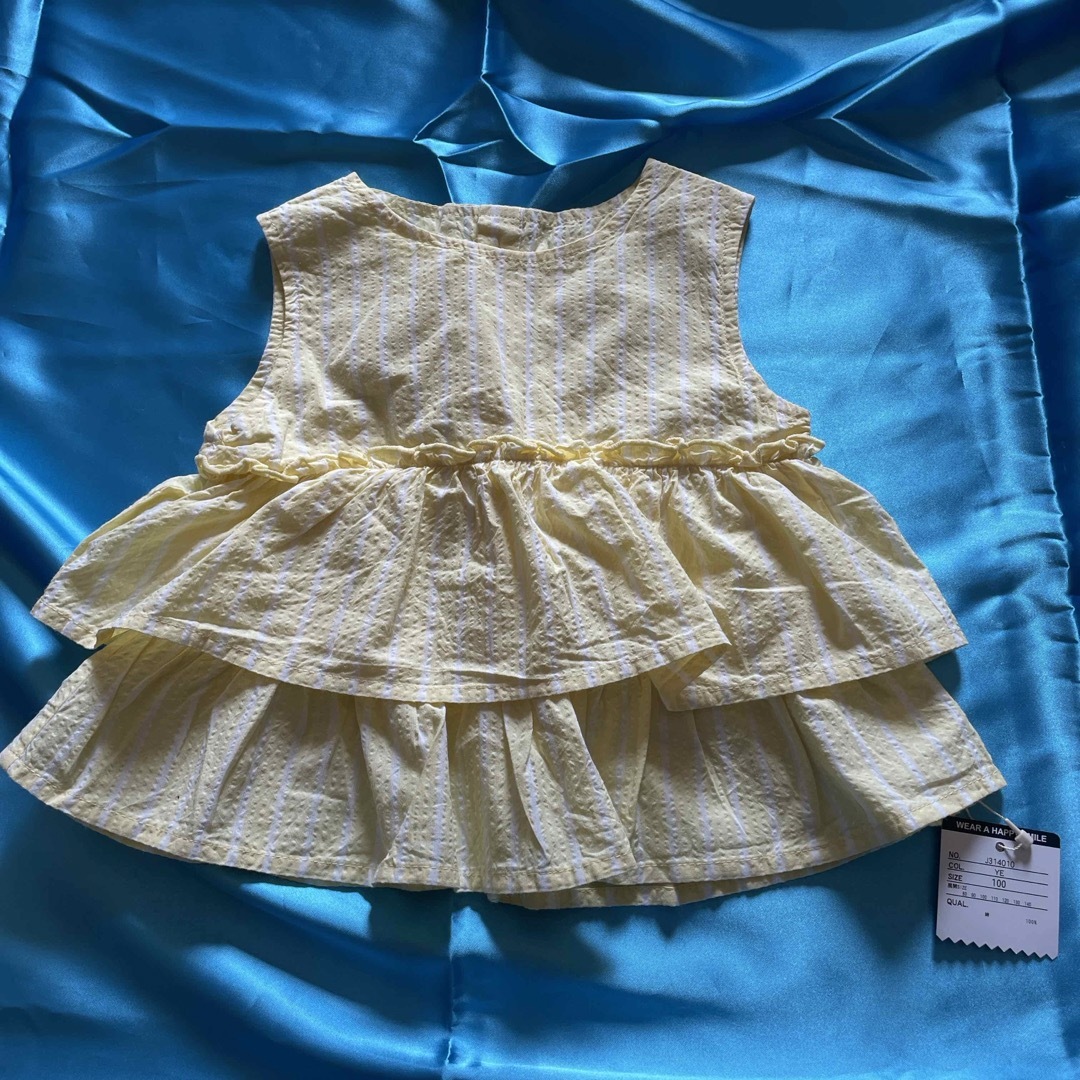 BREEZE(ブリーズ)のフリルノースリーブ100 キッズ/ベビー/マタニティのキッズ服女の子用(90cm~)(Tシャツ/カットソー)の商品写真