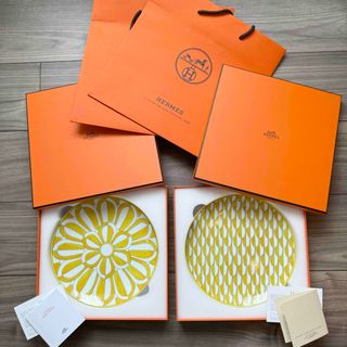 エルメス(Hermes)の新品HERMES Soleil d'Hermes デザートプレート2枚 エルメス(食器)