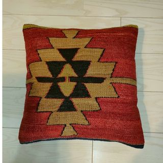 IDEE オールドキリム　インドhandmadeクッションカバー　40×40✨