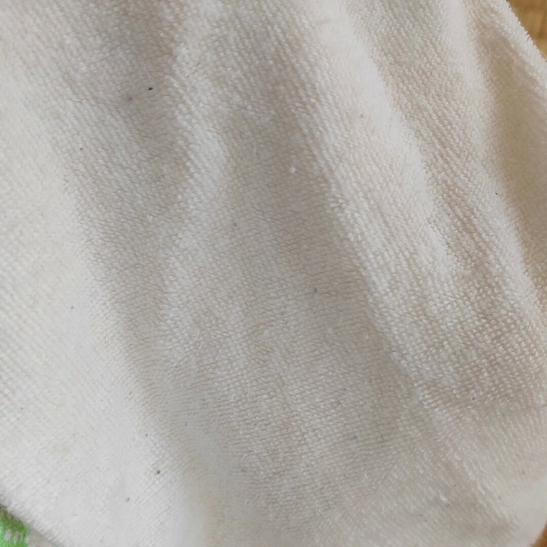 50〜60　タオル地　ドレスオール　ベージュ キッズ/ベビー/マタニティのベビー服(~85cm)(カバーオール)の商品写真
