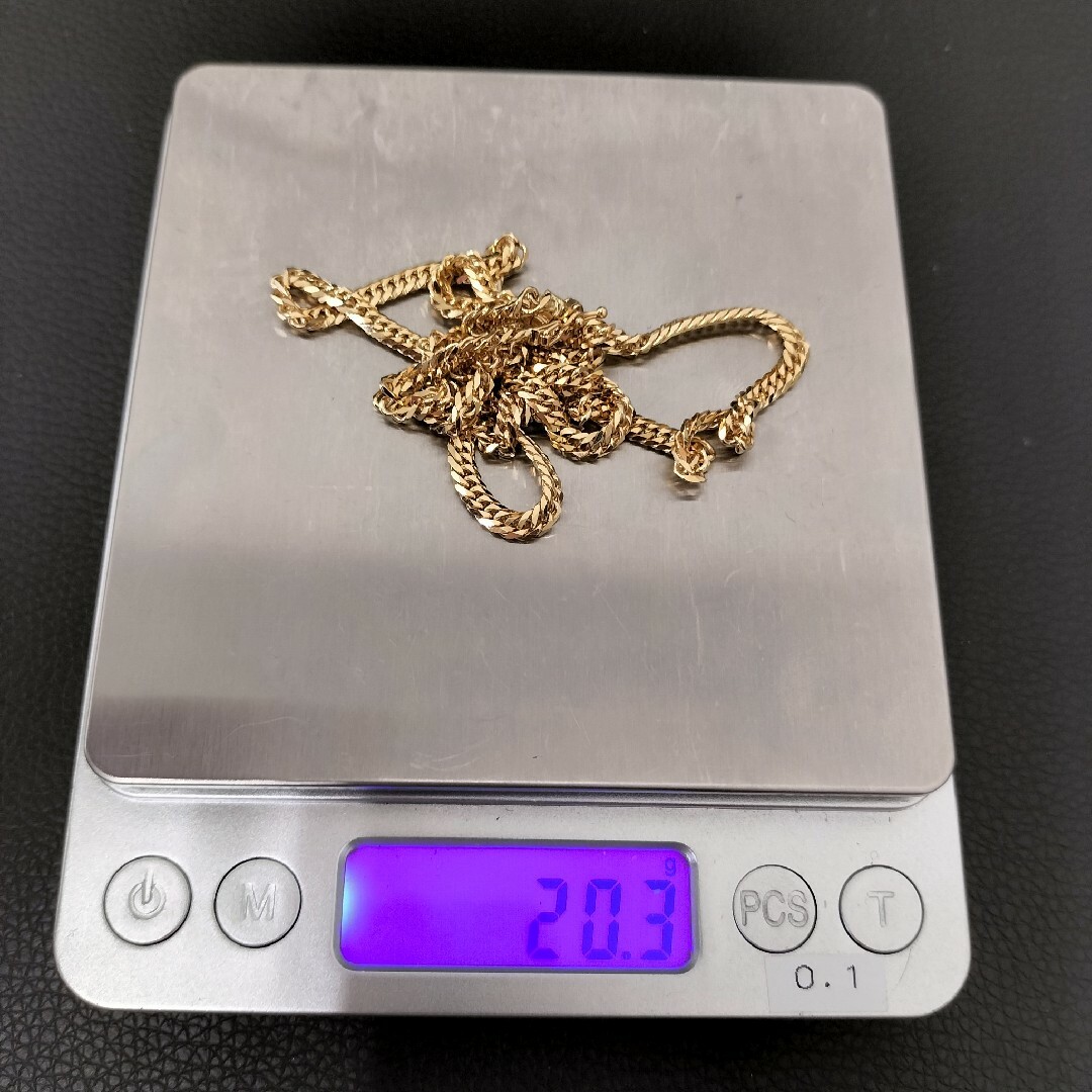(C041004) K18 YG ネックレス ホールマーク750 喜平6面ダブル (C041004) K18 YG ネックレス ホールマーク750 喜平6面ダブル