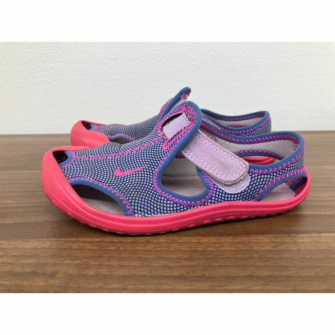 NIKE(ナイキ)のNIKE ナイキ｜サンレイ プロテクト　サンダル　17cm・ブルー×ピンク キッズ/ベビー/マタニティのキッズ靴/シューズ(15cm~)(サンダル)の商品写真