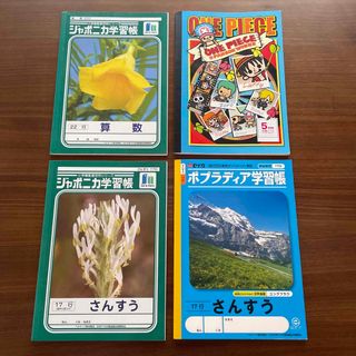 未使用 ４冊セット ジャポニカ学習帳 ポプラディア学習帳 さんすう ワンピース