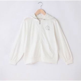 ポンポネット(pom ponette)のポンポネット新品タグ付きUVカット加工シアーボーダージップパーカ140(ジャケット/上着)